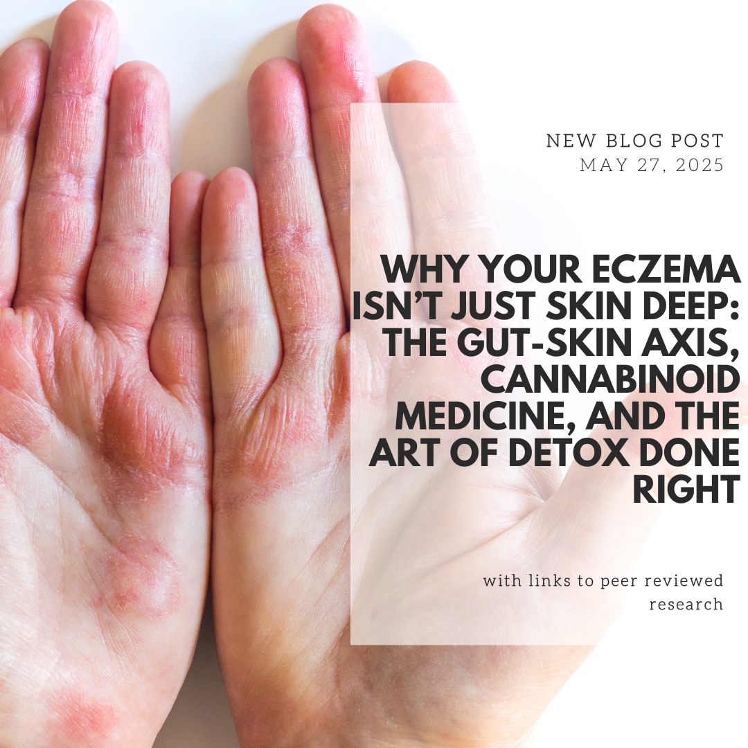 Why Your Eczema Isn’t Just Skin Deep:  The gut-skin axis, detox overload, and why cannabinoids (especially CBG) are changing the eczema game
