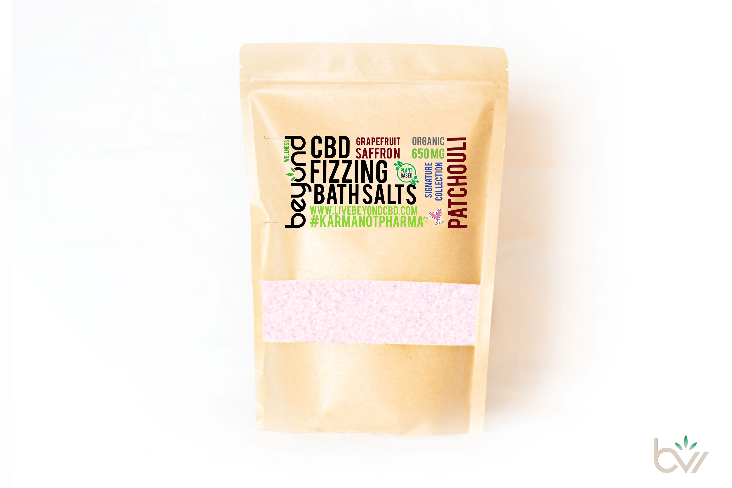 beyond wellness patchouli grapefruit saffron fizzing cbd bath salts